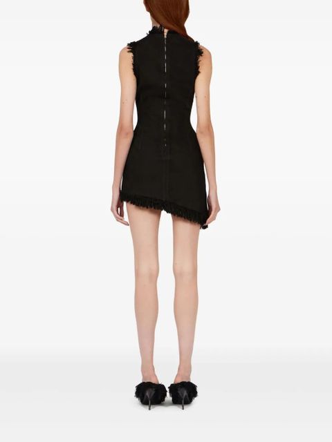 Ferragamo frayed-brim mini dress - Black - zdjęcie produktu nr 2