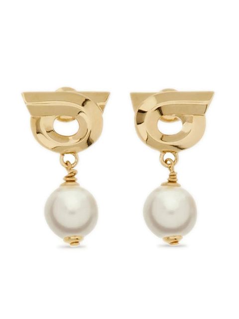 Ferragamo faux-pearl Gancini earrings - Gold - zdjęcie produktu nr 1