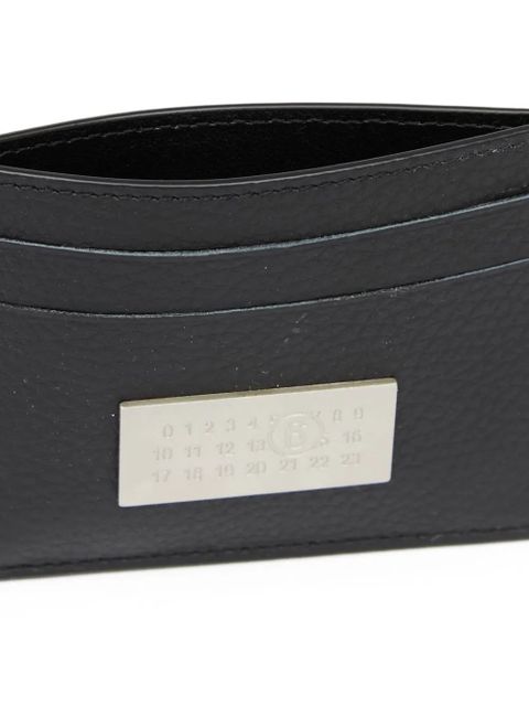 MM6 Maison Margiela numeric-logo leather cardholder - Black