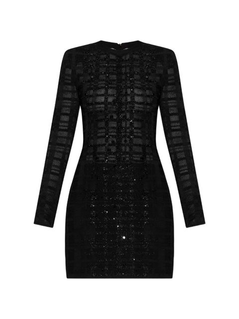 Balmain beaded checked dress - Black - zdjęcie produktu nr 1