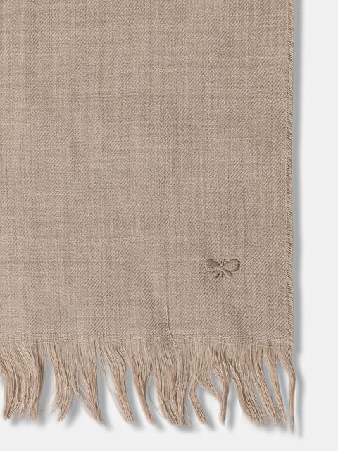 Weekend Max Mara szal wełniany KEN damski kolor beżowy gładki 2525546044600 - zdjęcie produktu nr 2