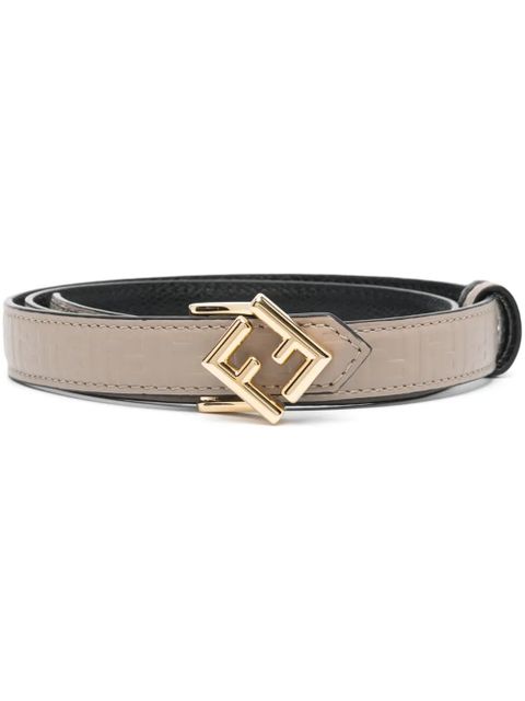 FENDI monogram leather belt - Neutrals - zdjęcie produktu nr 1
