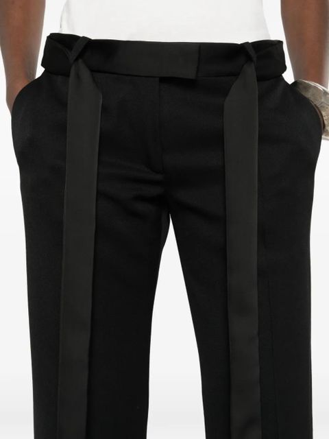 The Attico tie-waist trousers - Black