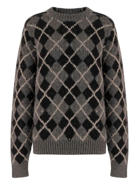 KHAITE geometric-pattern sweater - Grey - zdjęcie produktu nr 1