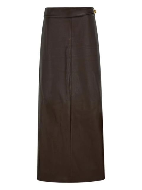 Ferragamo leather slit maxi skirt - Brown - zdjęcie produktu nr 1