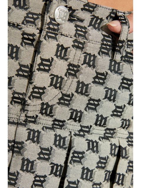 MISBHV monogram pleated skirt - Green