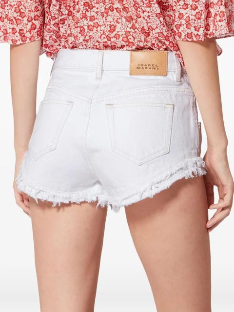 MARANT ÉTOILE frayed shorts - White