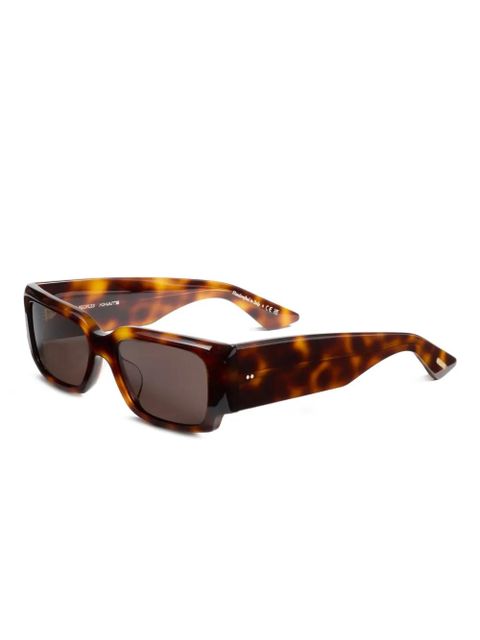 KHAITE rectangle leopard sunglasses - Brown - zdjęcie produktu nr 2