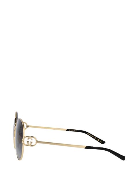 Gucci Eyewear Interlocking GG round-frame sunglasses - Gold