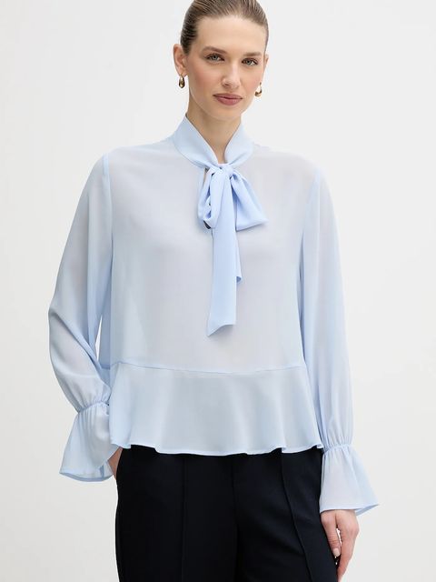 OUI bluzka damska kolor niebieski gładka 96068 - zdjęcie produktu nr 1