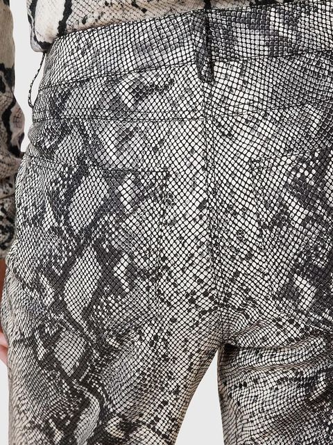 AllSaints spodnie skórzane SAIGE