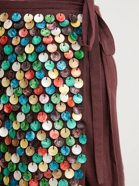 Never Fully Dressed spódnica z domieszką lnu