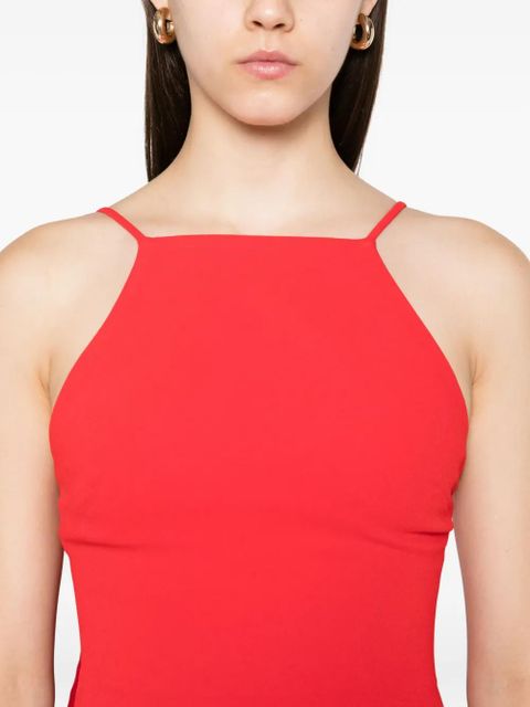 Solace London Ulla halterneck train dress - Red