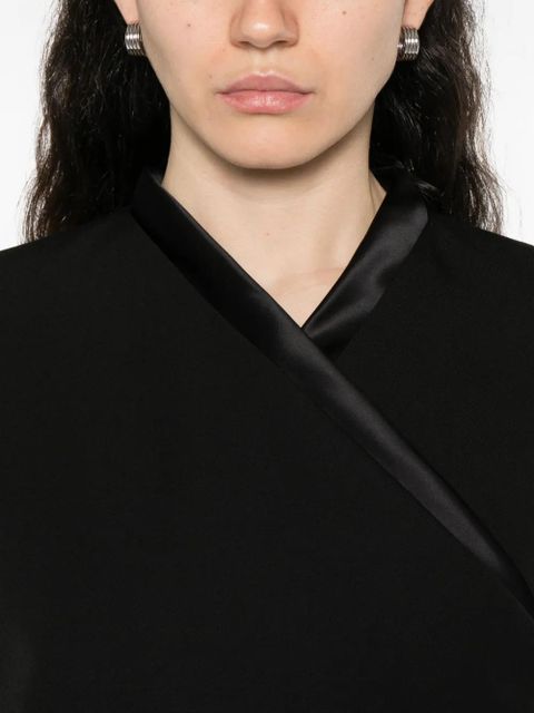 Casablanca satin-trimmed wrap jacket - Black - zdjęcie produktu nr 2