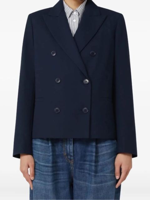 Weekend Max Mara TAPPETO double-breasted button jacket - Blue