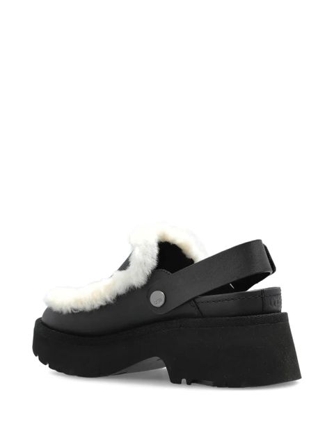 UGG 51mm Esmee fur trim mules - Black