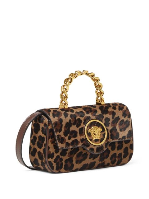 Versace La Medusa leopard-print mini bag - Brown