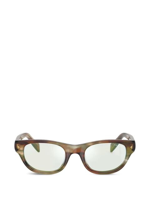 Prada Eyewear triangle-stud sunglasses - Brown - zdjęcie produktu nr 1