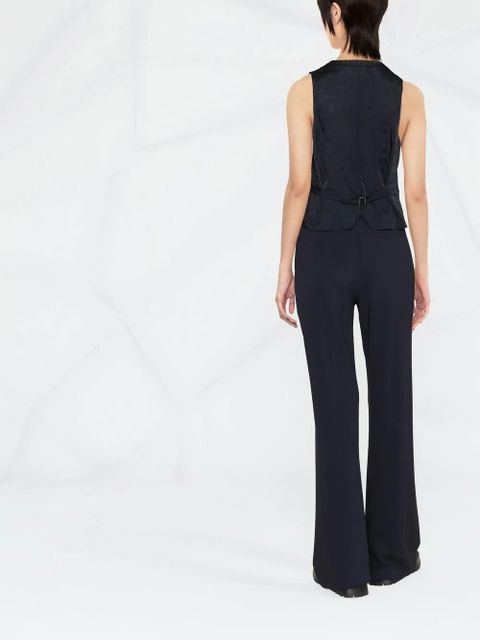 Max Mara pinstripe button-front sleeveless waistcoat - Blue