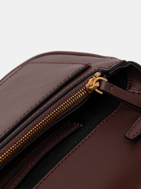 Pinko torebka skórzana kolor brązowy 100061 A0F1