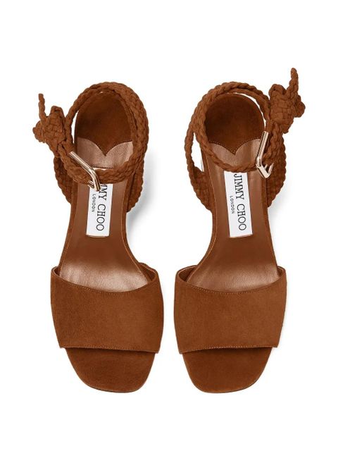 Jimmy Choo Rori braided heeled sandals - Brown