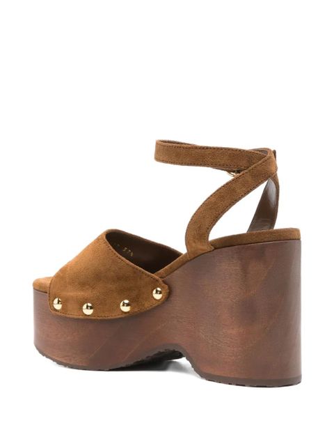Gianvito Rossi 115mm wedge sandals - Brown