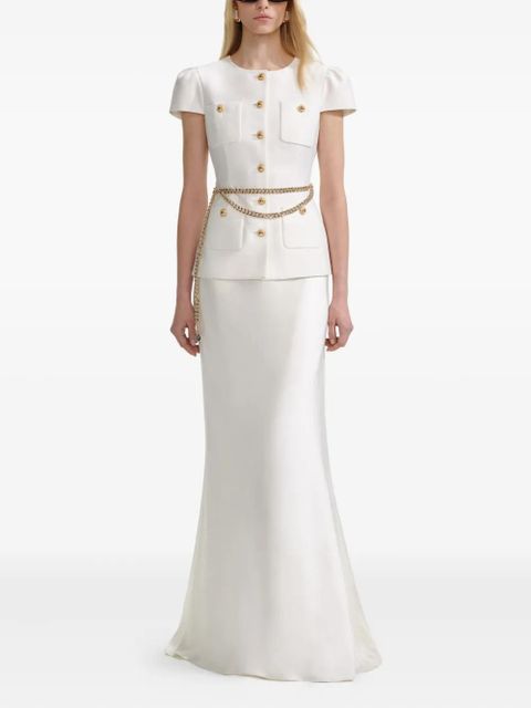 Self-Portrait taffeta dress - Neutrals - zdjęcie produktu nr 2