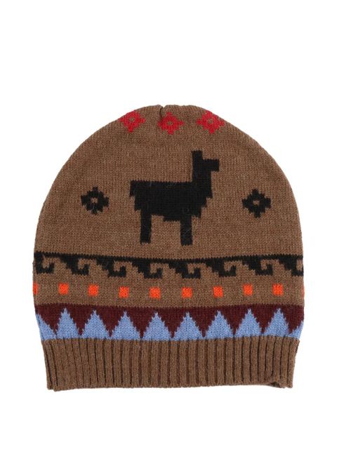 Weekend Max Mara Time patterned beanie - Brown - zdjęcie produktu nr 2