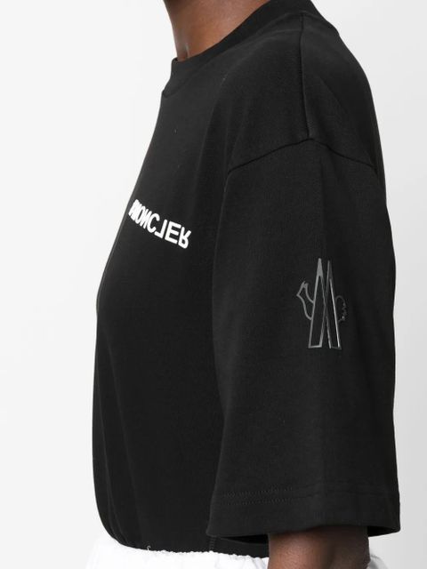 Moncler Grenoble Mountain logo-print cotton T-Shirt - Black