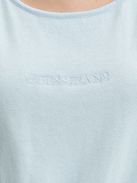 Guess Jeans top z domieszką jedwabiu