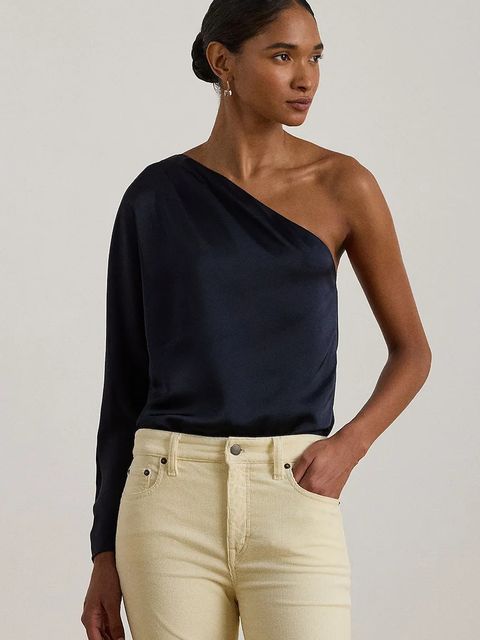 Lauren Ralph Lauren bluzka damska kolor granatowy gładka 200P03565 - zdjęcie produktu nr 1