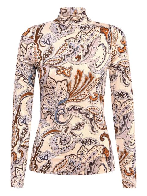 Marie Oliver Eloise paisley-print roll-neck top - Neutrals - zdjęcie produktu nr 1