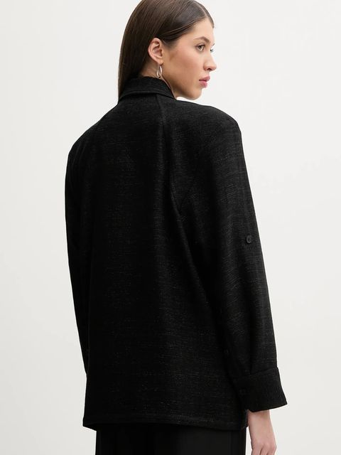 IRO marynarka z domieszką wełny kolor czarny oversize gładka WP100BILLAN - zdjęcie produktu nr 2