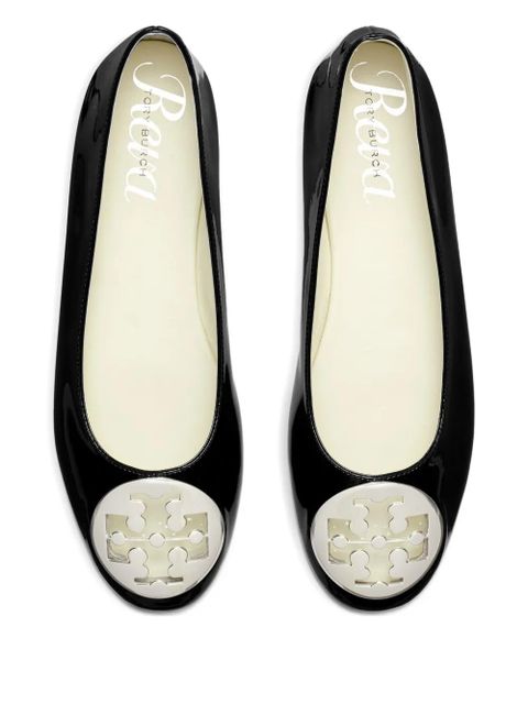 Tory Burch Reva logo-plaque leather ballet flats - Black - zdjęcie produktu nr 2