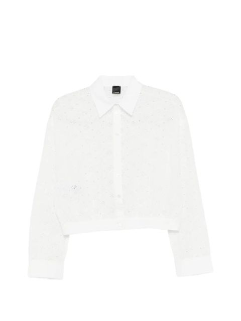 PINKO Charita open-work cotton shirt - White - zdjęcie produktu nr 1