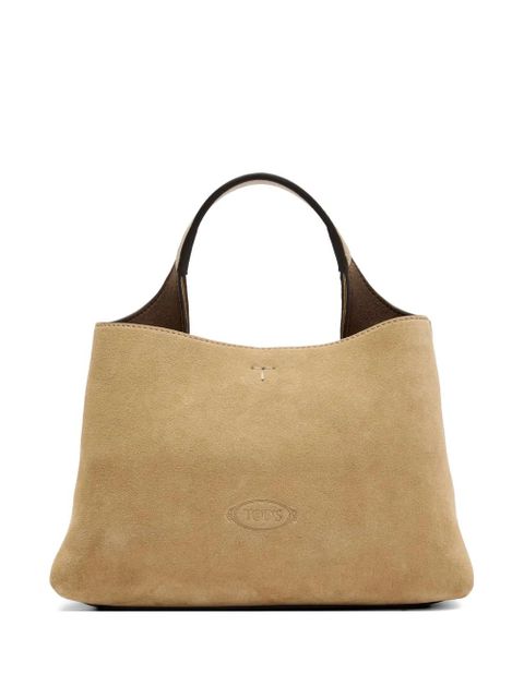 Tod's debossed-logo suede shoulder bag - Brown - zdjęcie produktu nr 1