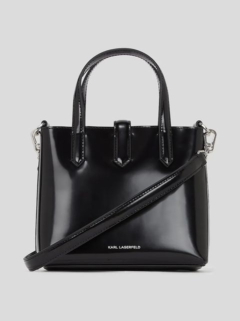 Karl Lagerfeld torebka skórzana K/AUTOGRAPH kolor czarny A3W30288 - zdjęcie produktu nr 2