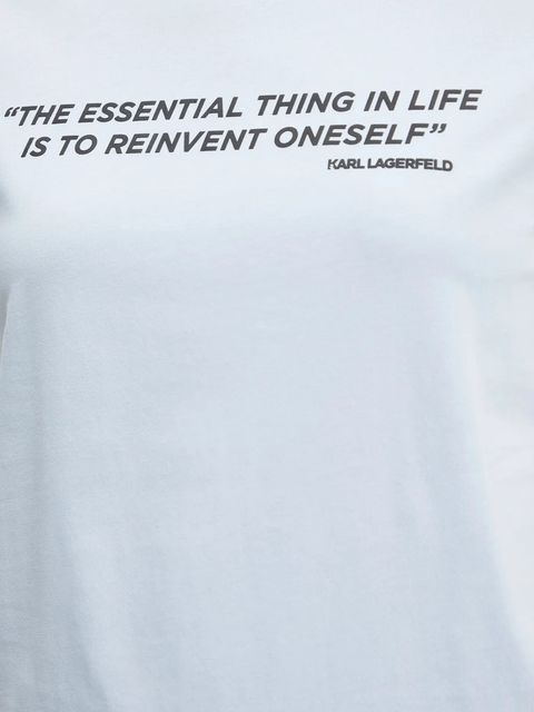 Karl Lagerfeld t-shirt bawełniany damski kolor niebieski A1W17068