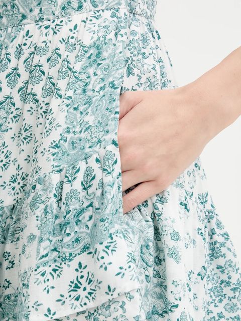 Hollister Co. sukienka kolor zielony mini rozkloszowana KI359-5163