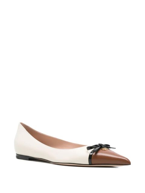 Valentino Garavani leather ballet flats - White
