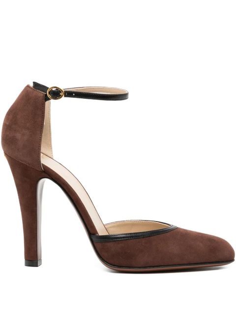 Valentino Garavani 100mm ankle-strap heeled pumps - Brown - zdjęcie produktu nr 1