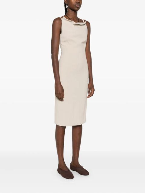 Nanushka square-neck midi dress - Neutrals - zdjęcie produktu nr 2