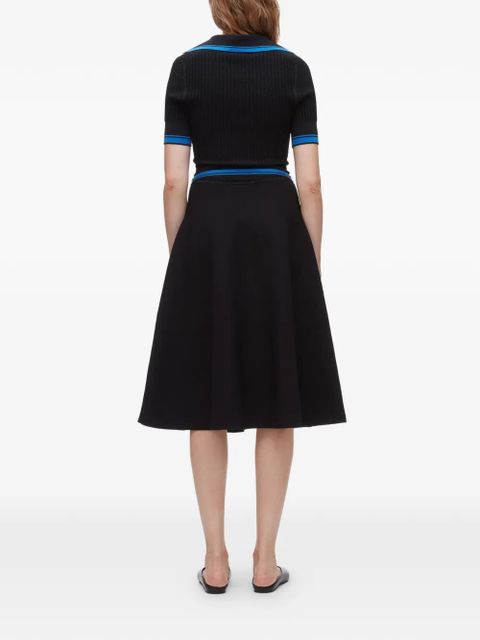 3.1 Phillip Lim textured rib polo midi dress - Black