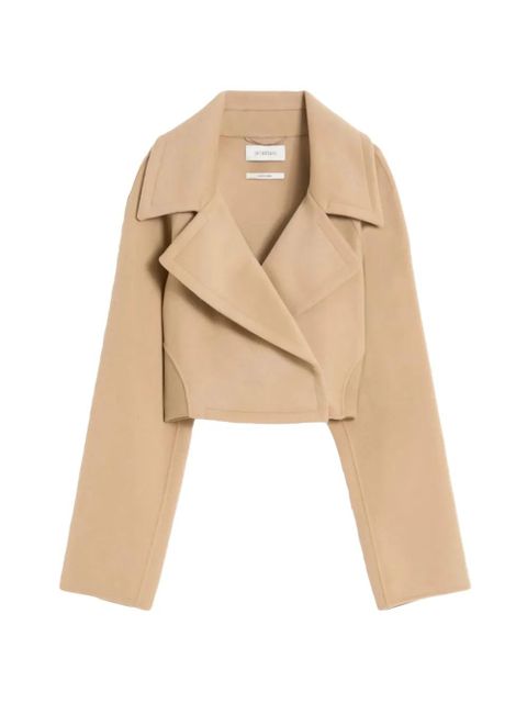 Max Mara oversized-lapel cropped jacket - Neutrals - zdjęcie produktu nr 1