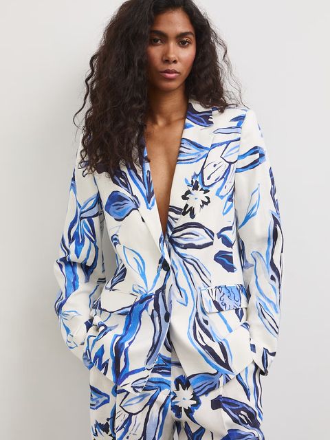 Medicine marynarka jednorzędowa damska z dodatkiem lnu - zdjęcie produktu nr 1