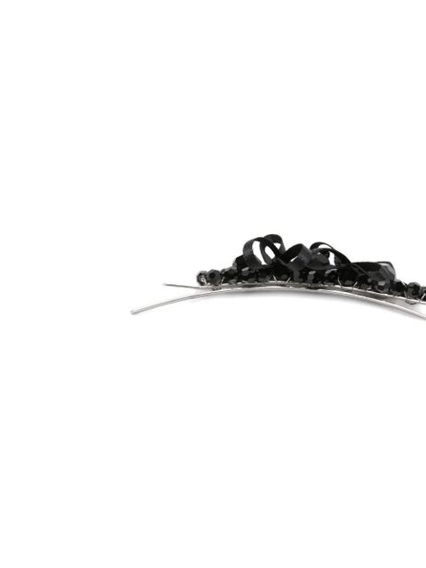 Simone Rocha beaded bow-detail hair clip - Silver