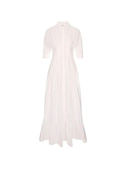 Max Mara pleated tiered-skirt maxi dress - White - zdjęcie produktu nr 1