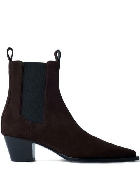 TOTEME 80mm suede pointed-toe boots - Brown - zdjęcie produktu nr 1