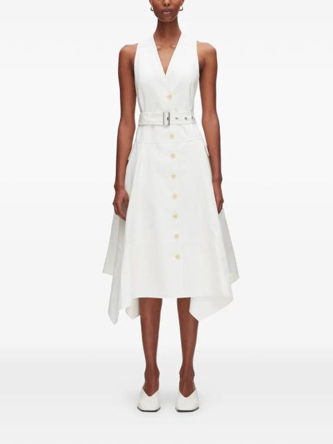 3.1 Phillip Lim belted V-neck midi dress - Neutrals