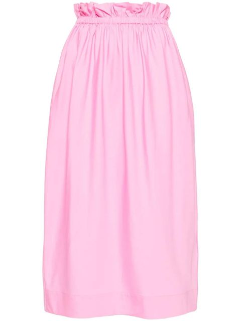 Simone Rocha elasticated gathered ruffle tulip skirt - Pink - zdjęcie produktu nr 1